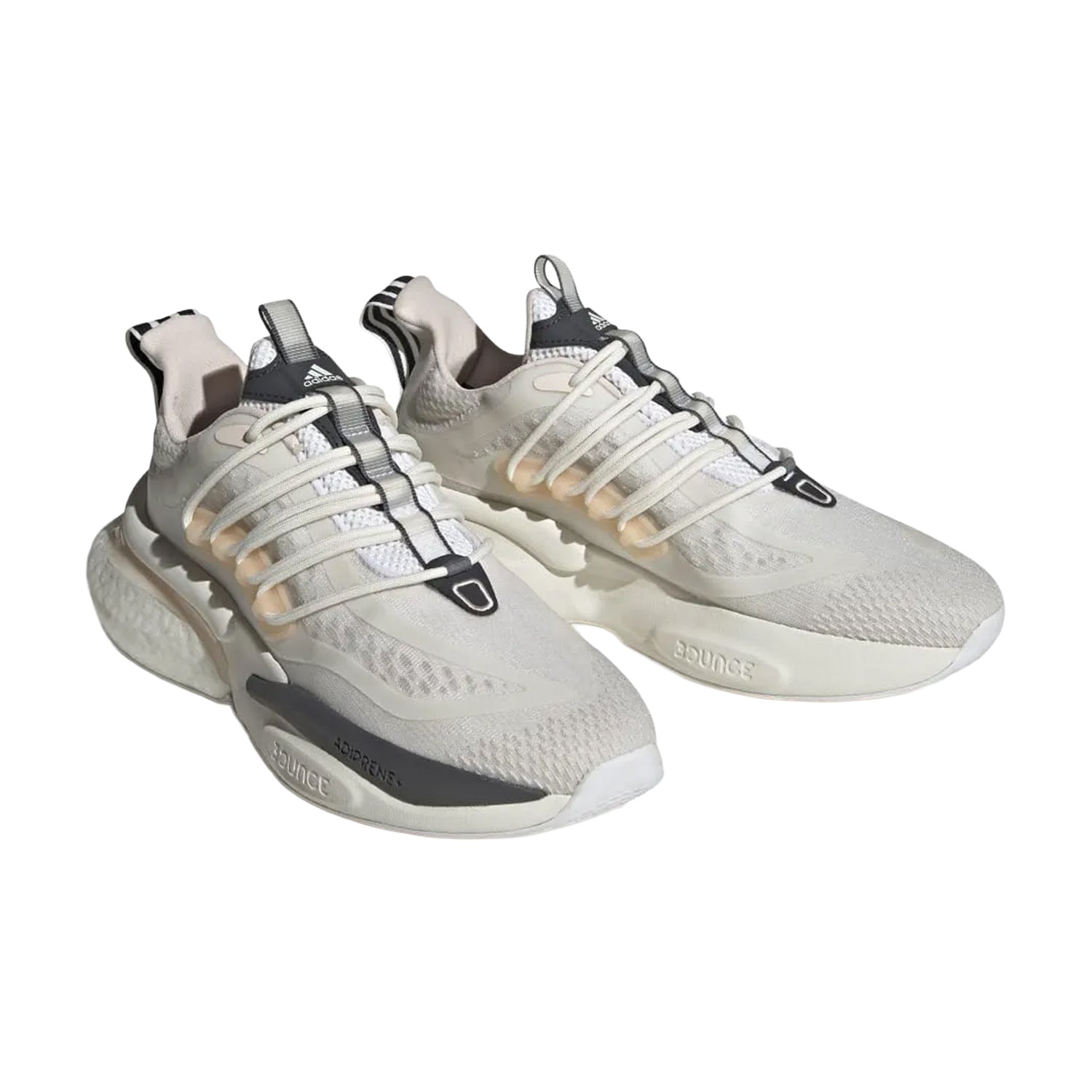 White - Front - Adidas Womens-Ladies Alphaboost V1 Running Trainers