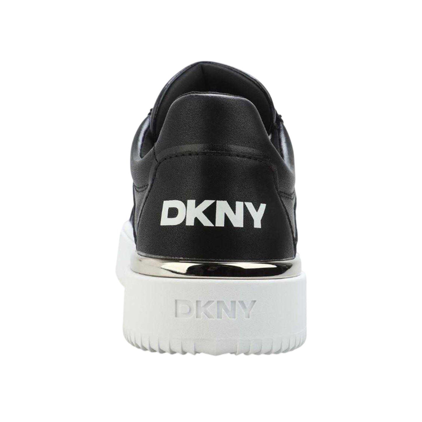 Black - Back - DKNY Womens-Ladies Baylor Leather Trainers