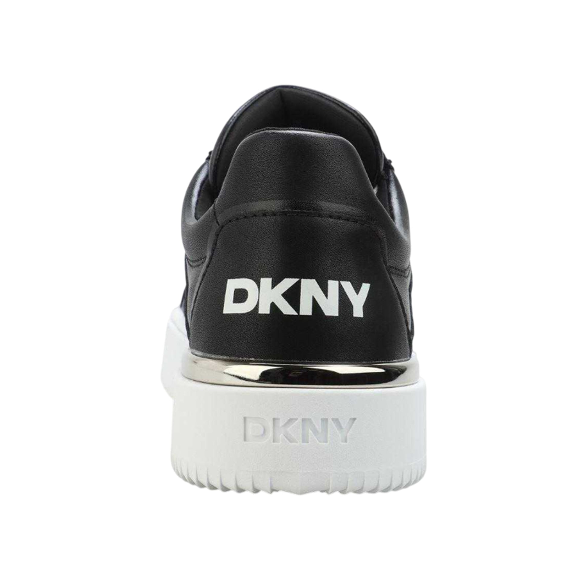 Black - Back - DKNY Womens-Ladies Baylor Leather Trainers