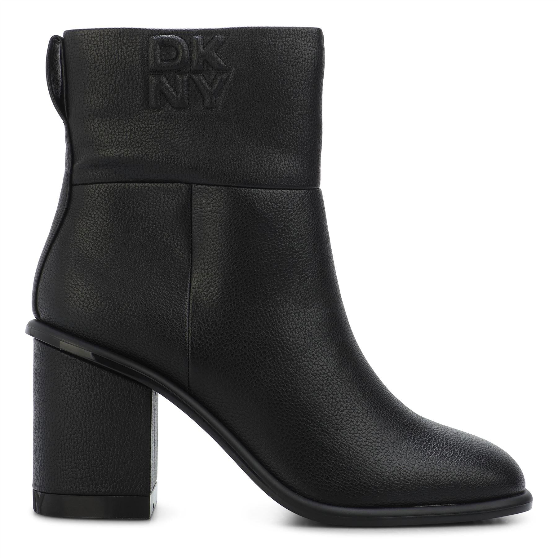 Black - Front - DKNY Womens-Ladies Mandell Heeled Ankle Boots