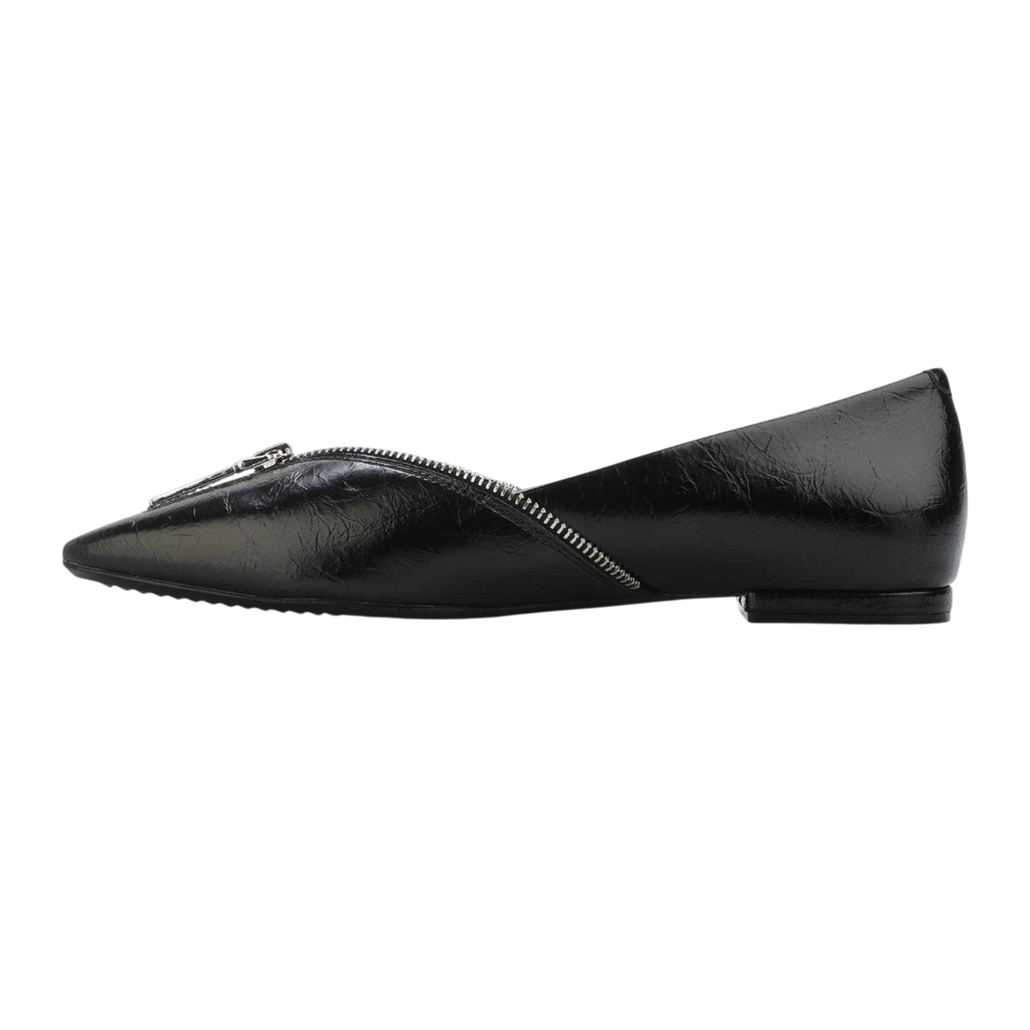 Black - Back - DKNY Womens-Ladies Cherith Leather Flat Heel Sandals