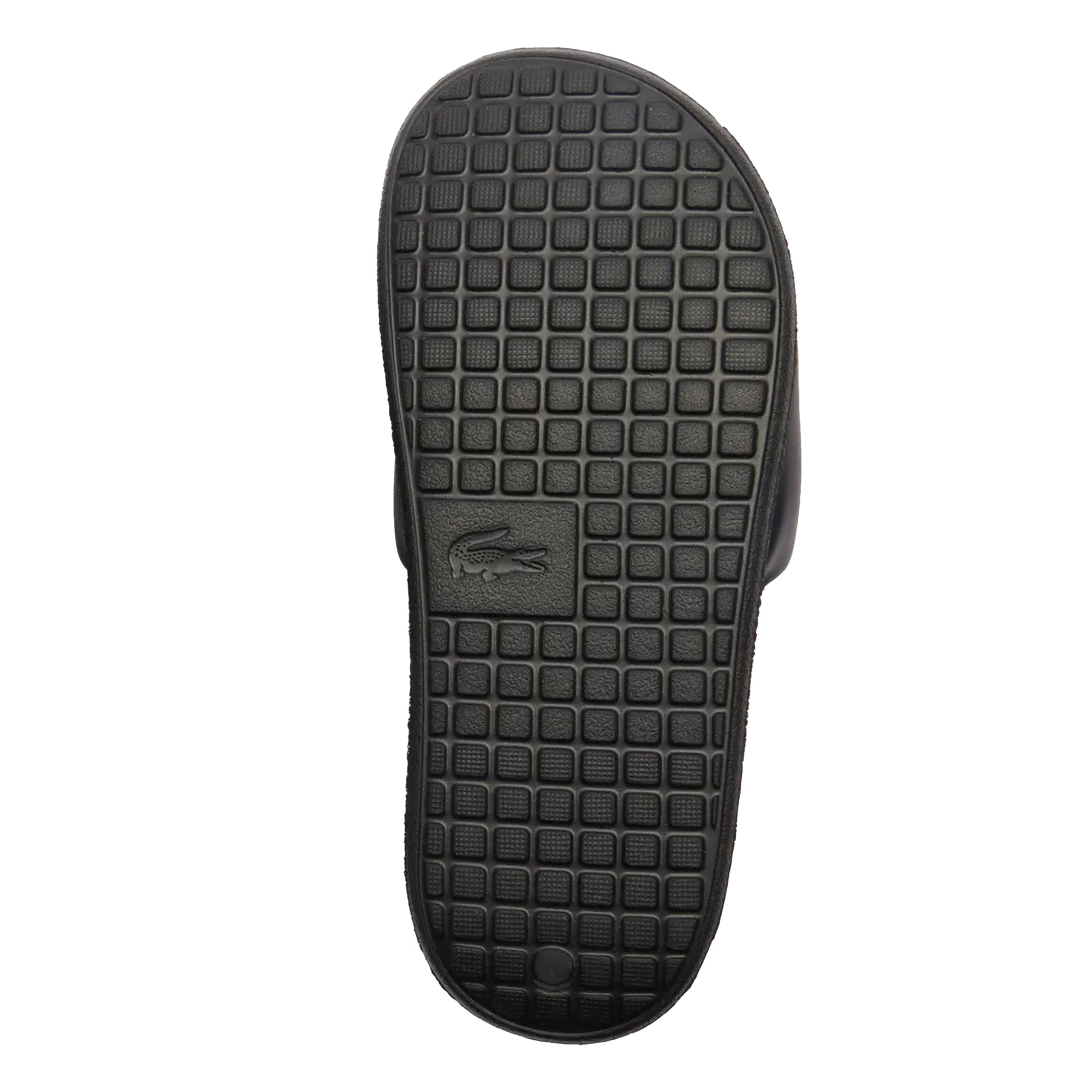 Black-White - Lifestyle - Lacoste Childrens-Kids Serve 1.0 Synthetic Sliders