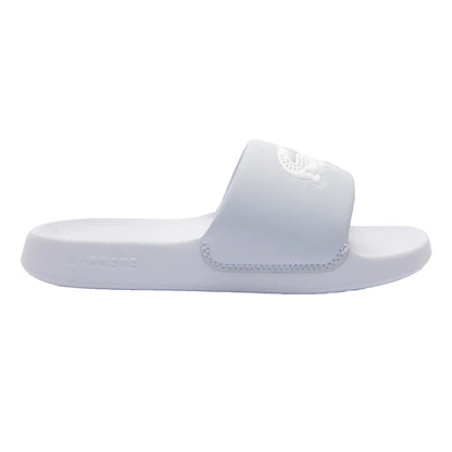 Light Blue - Front - Lacoste Childrens-Kids Serve 1.0 Synthetic Sliders