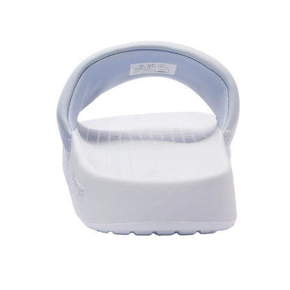 Light Blue - Back - Lacoste Childrens-Kids Serve 1.0 Synthetic Sliders