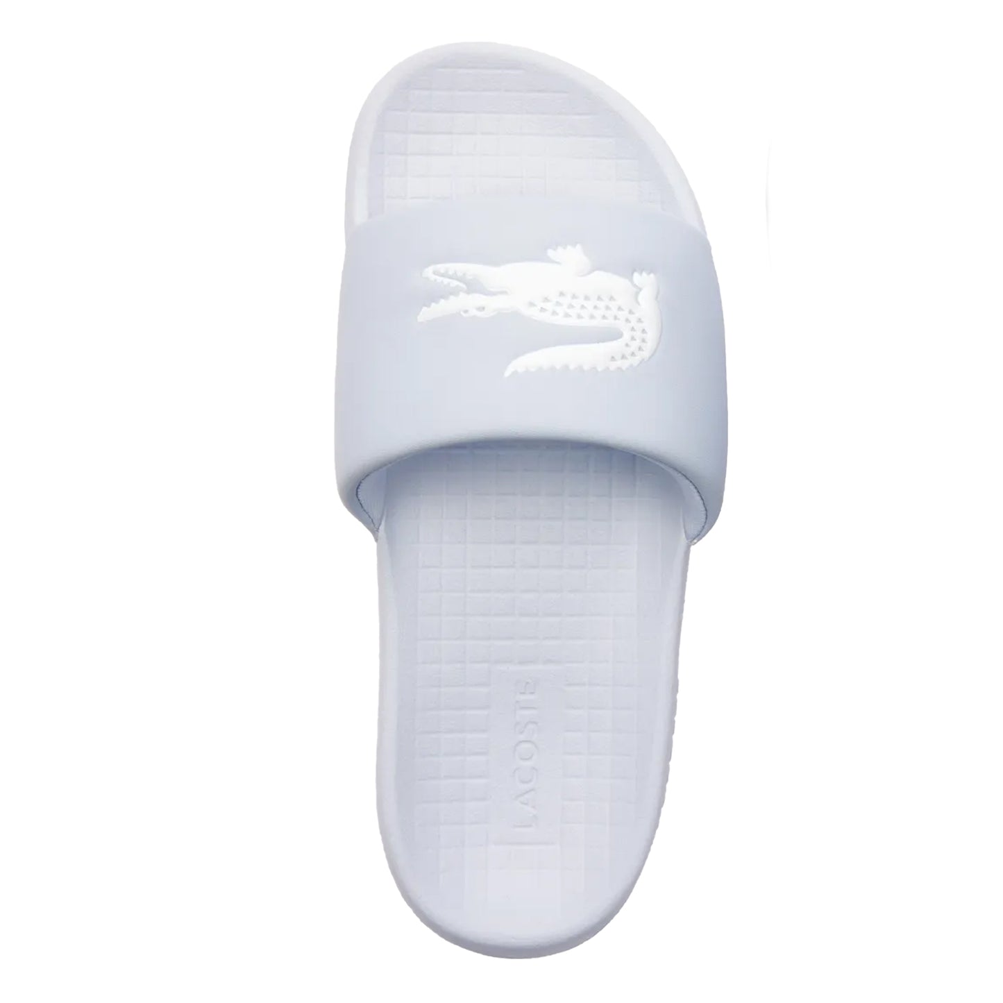 Light Blue - Side - Lacoste Childrens-Kids Serve 1.0 Synthetic Sliders