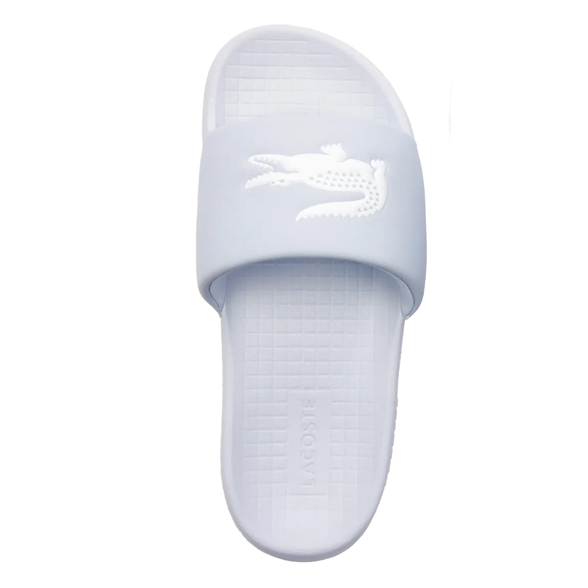 Light Blue - Side - Lacoste Childrens-Kids Serve 1.0 Synthetic Sliders