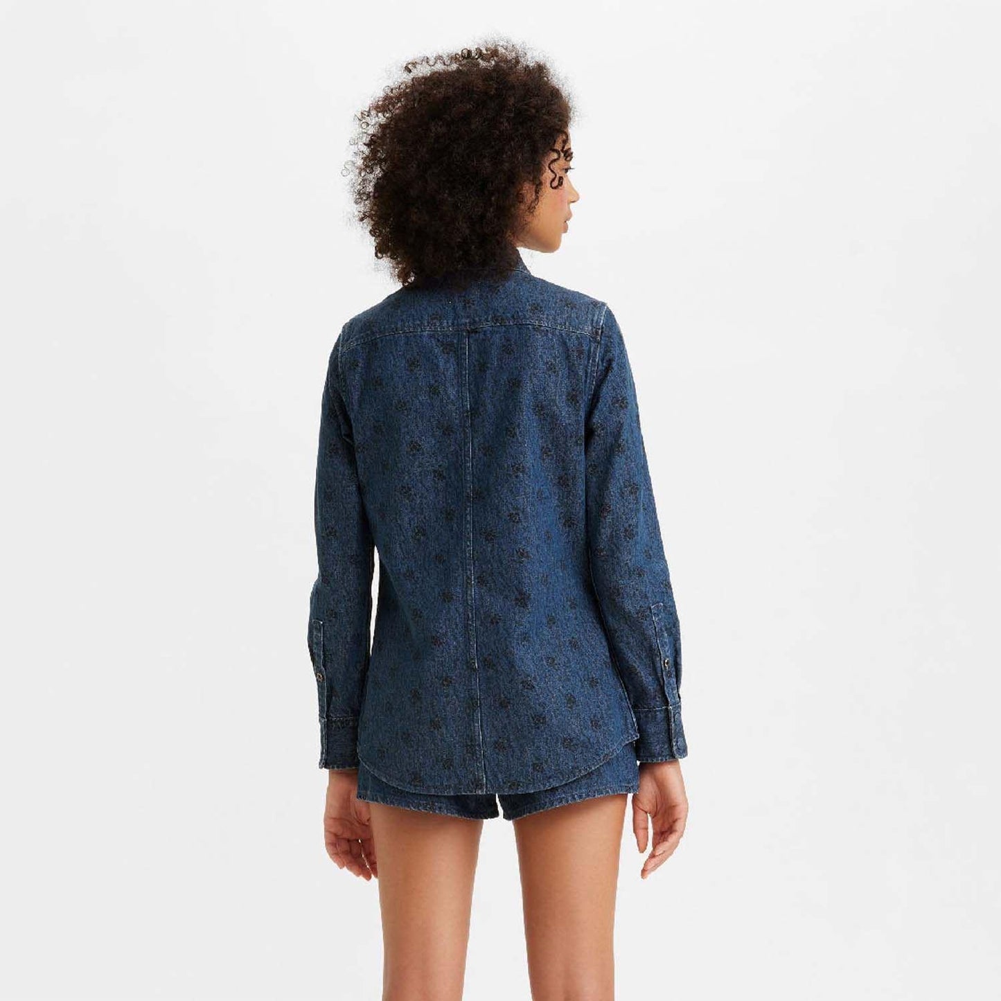 Blue-Black - Lifestyle - Levis Womens-Ladies Wellthread Petal Long-Sleeved Shirt