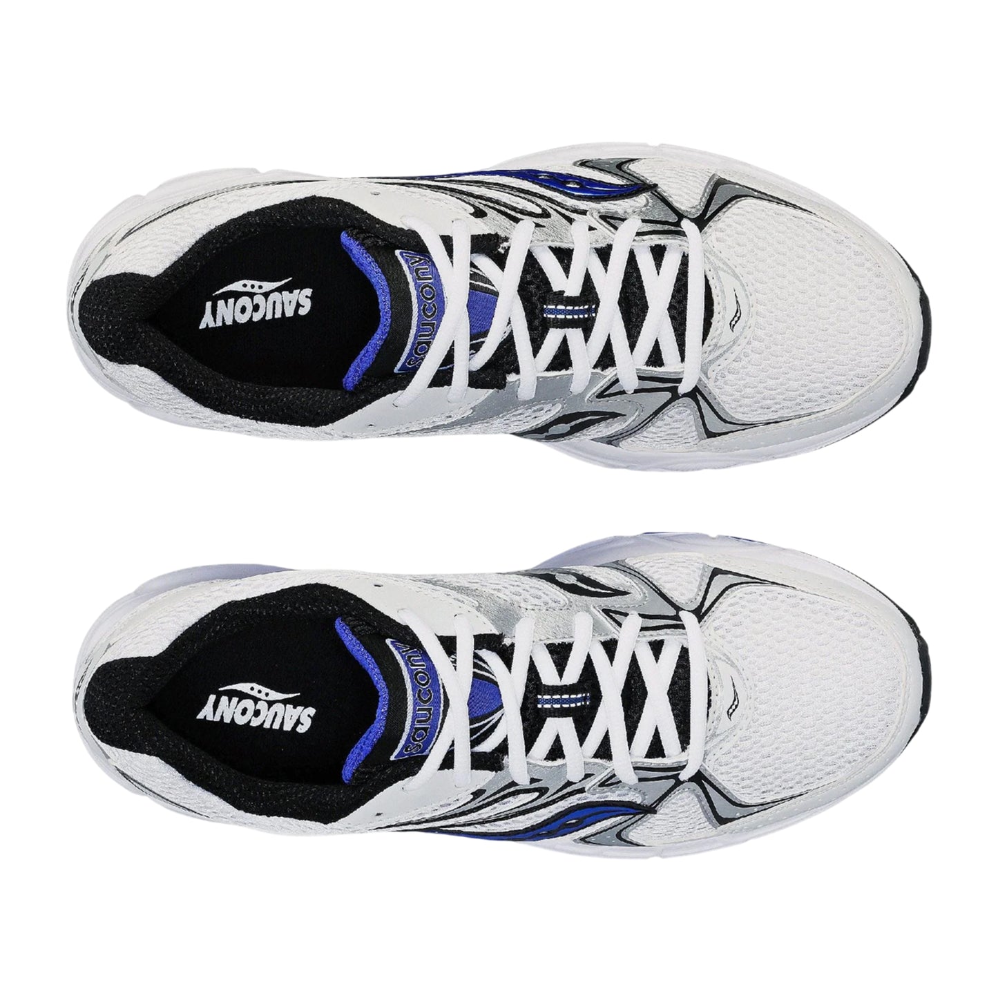 White-Royal Blue - Pack Shot - Saucony Unisex Adult Ride Milennium Trainers