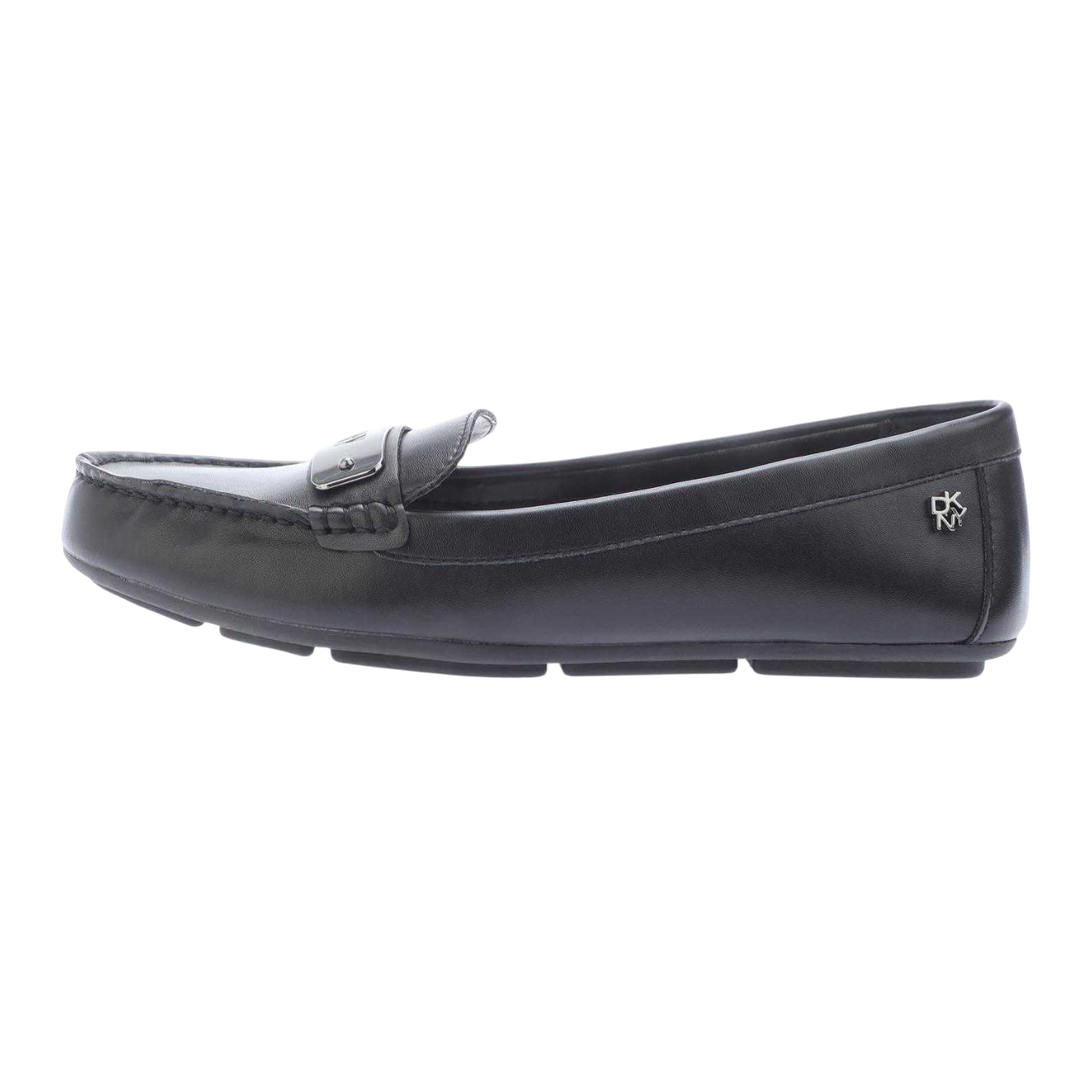 Black - Back - DKNY Womens-Ladies Carol 2 Leather Moccasins