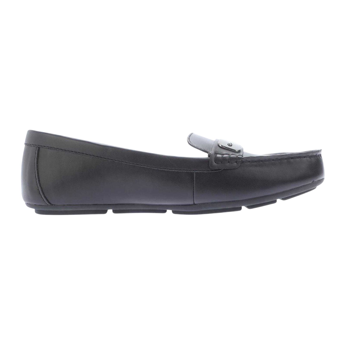 Black - Front - DKNY Womens-Ladies Carol 2 Leather Moccasins