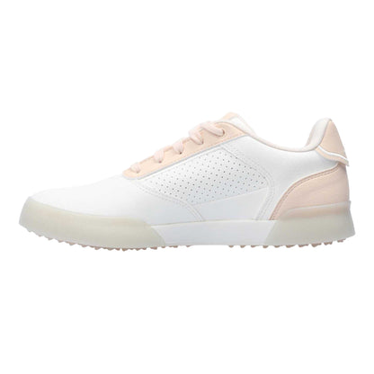 White - Back - Adidas Womens-Ladies Retrocross Spikeless Leather Golf Shoes