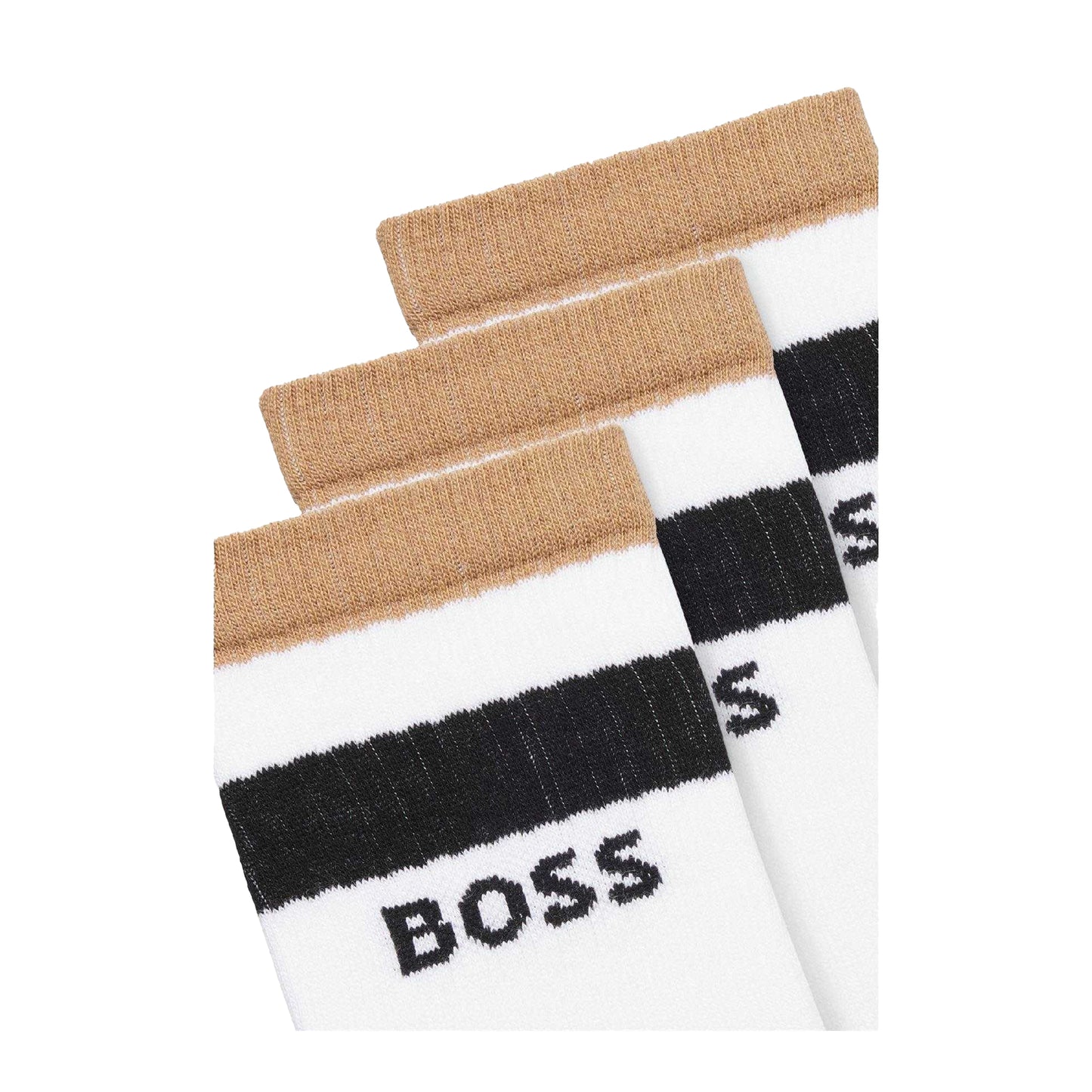Multicoloured - Lifestyle - Boss Mens Rib Iconic Socks (Pack of 3)
