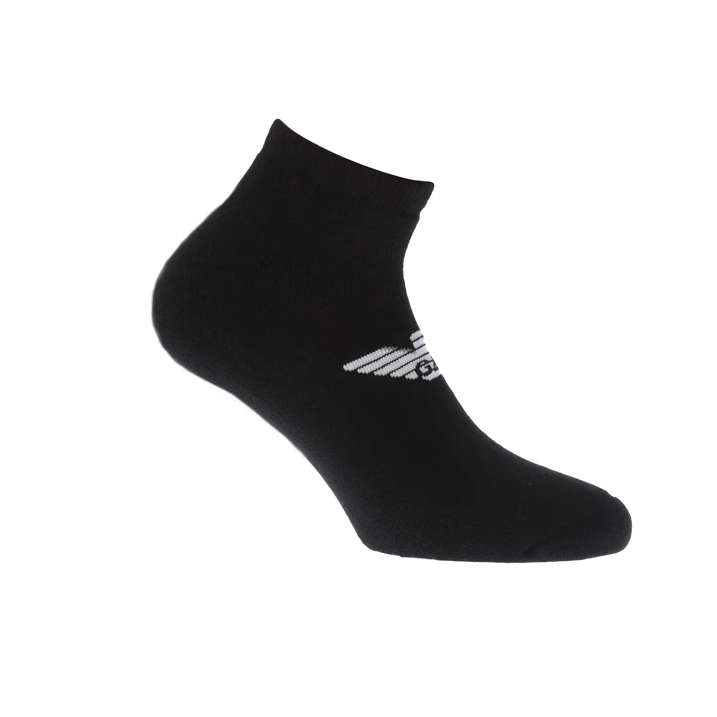 Black - Back - Emporio Armani Unisex Adult Logo Socks (Pack of 2)