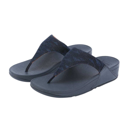 Navy - Lifestyle - Fit Flop Womens-Ladies Lulu Glitz Toe Post Sandals