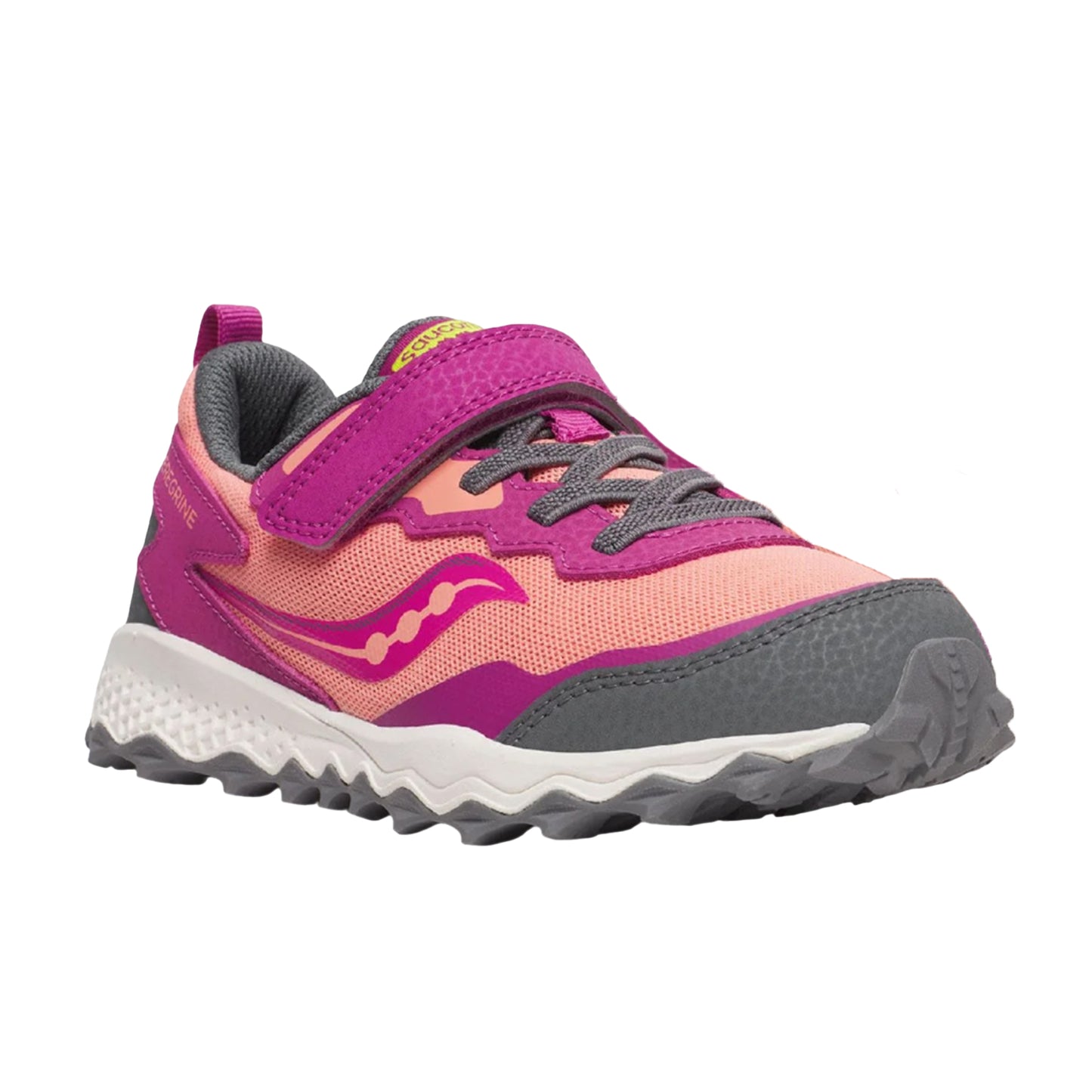 Red - Front - Saucony Childrens-Kids Peregrine 15 Running Trainers