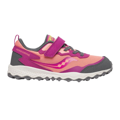 Red - Side - Saucony Childrens-Kids Peregrine 15 Running Trainers