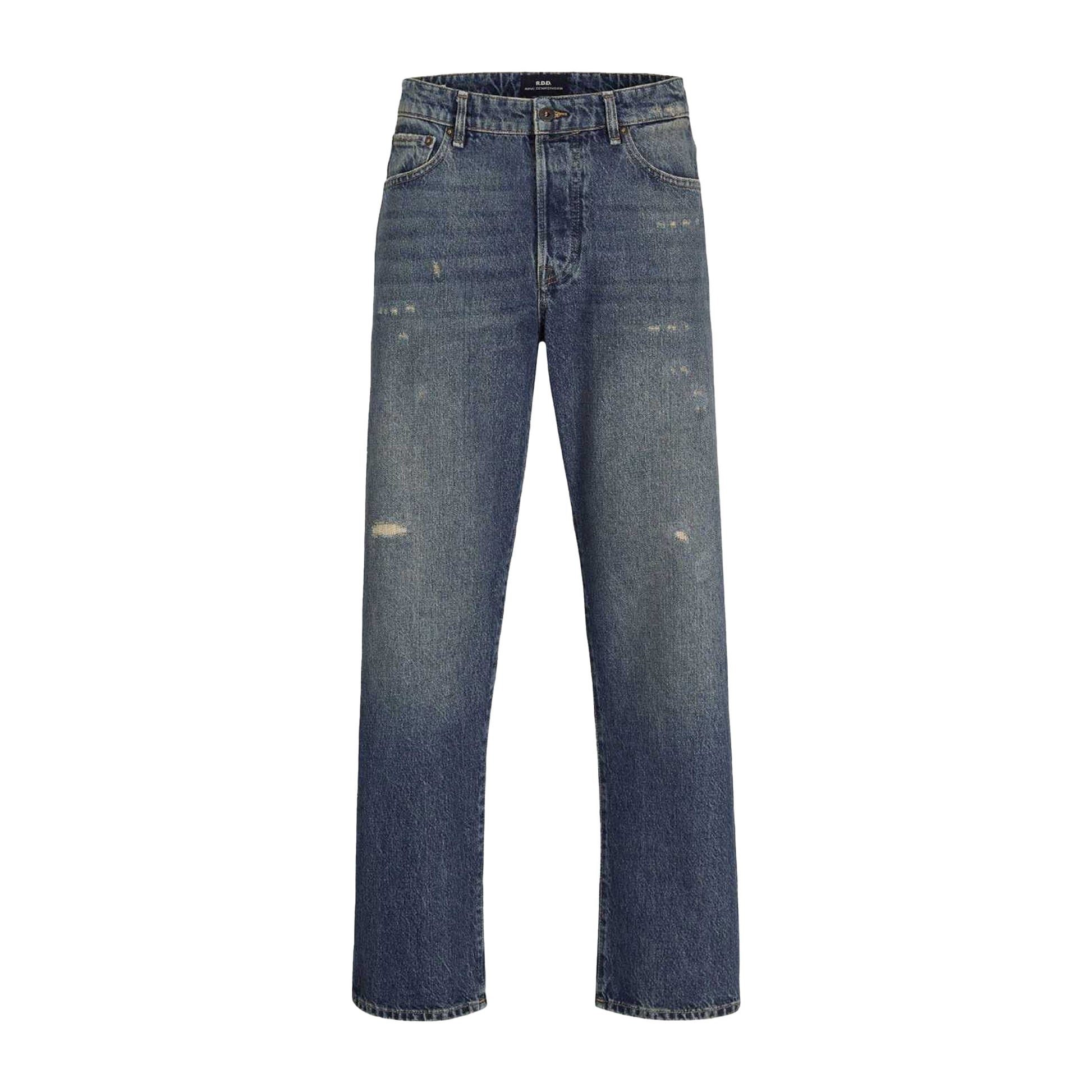 Blue - Front - Jack And Jones Mens Royal RE 366 Loose Fit Jeans