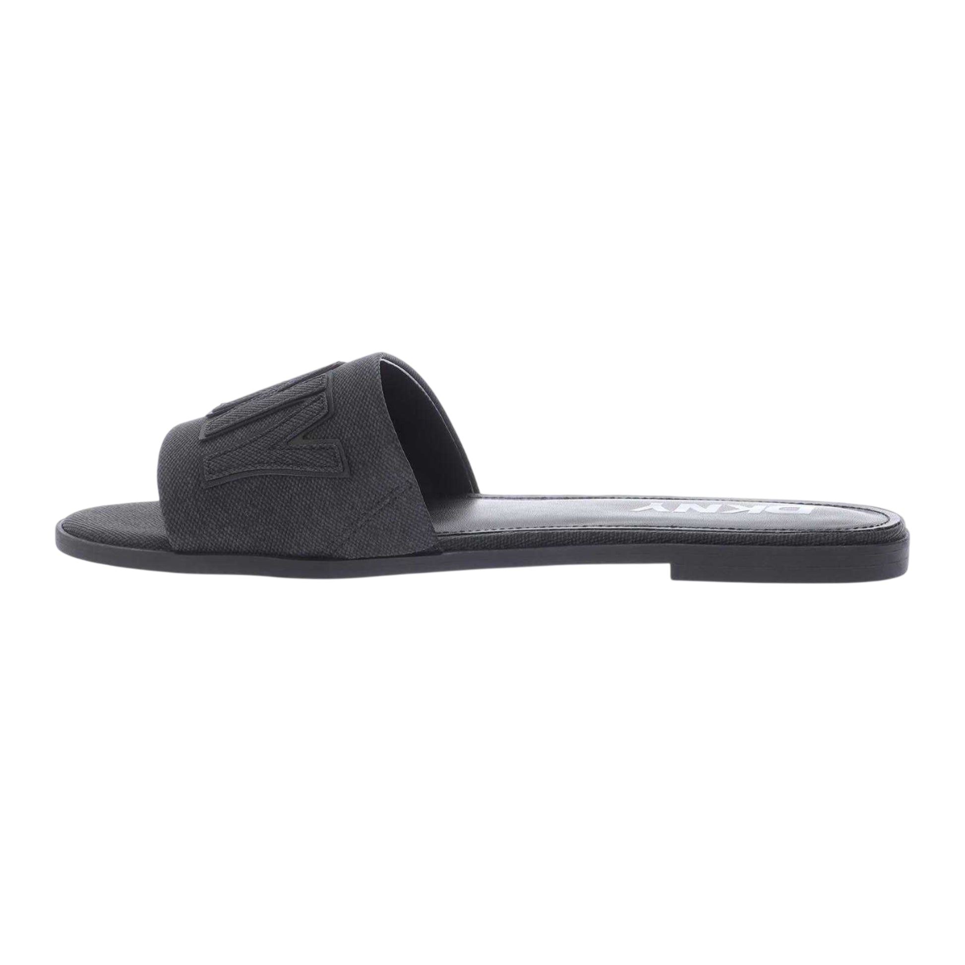 Black - Back - DKNY Womens-Ladies Willow Flat Sliders