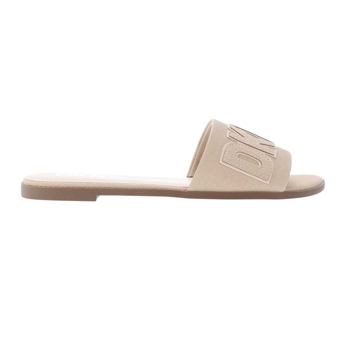 Beige - Front - DKNY Womens-Ladies Willow Flat Sliders