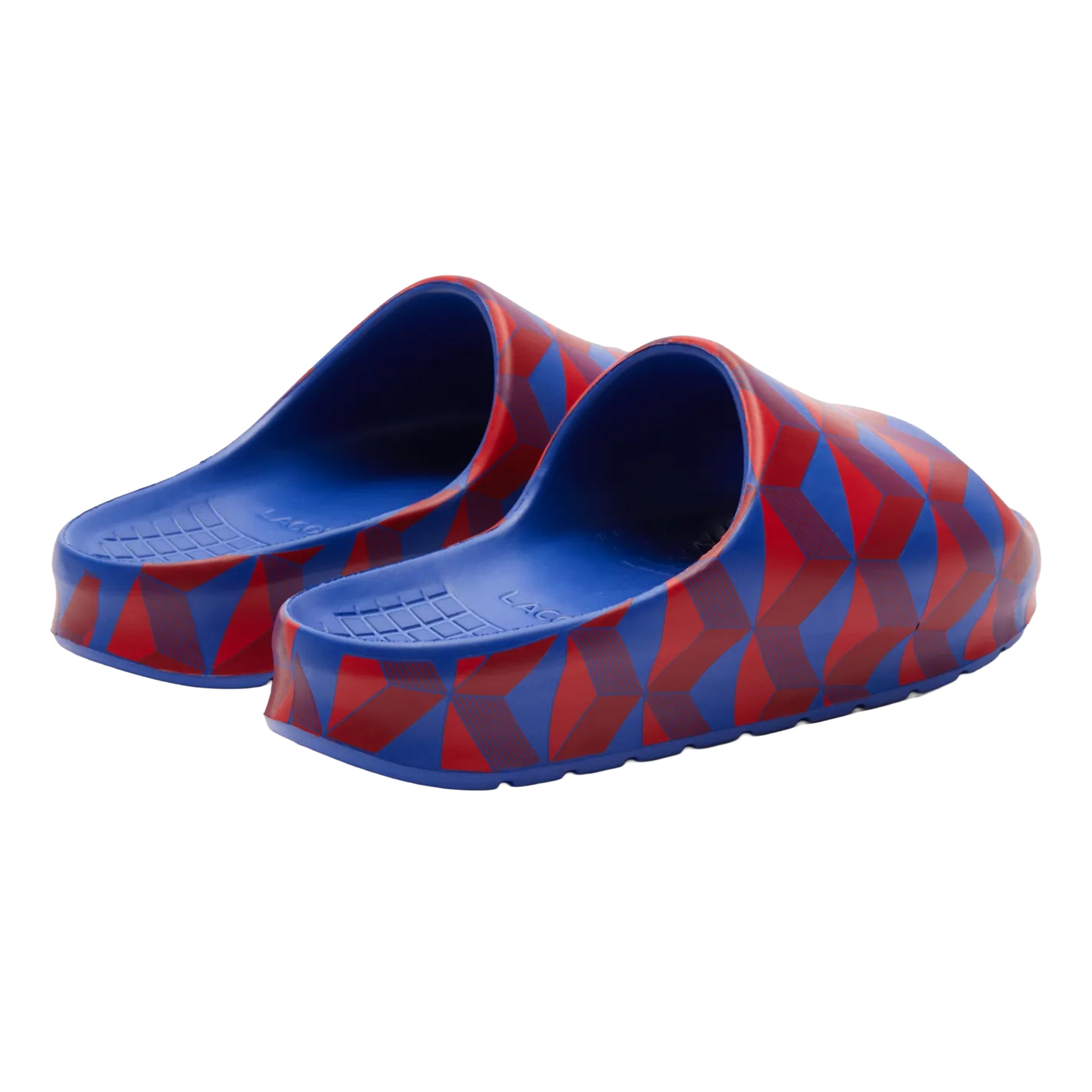 Red-Navy - Back - Lacoste Womens-Ladies Serve 2.0 Sliders