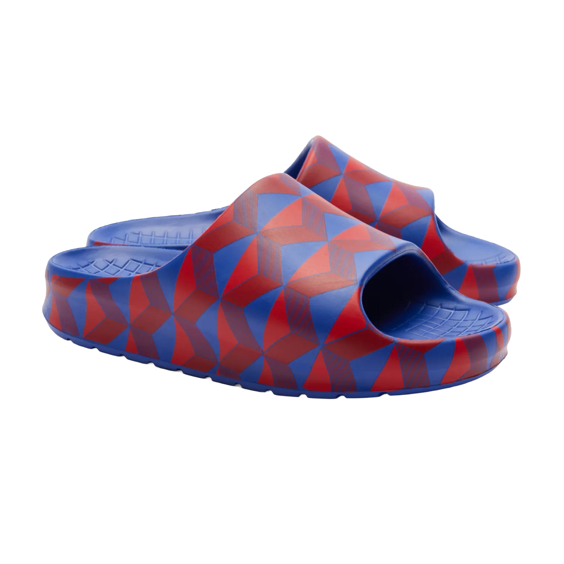 Red-Navy - Front - Lacoste Womens-Ladies Serve 2.0 Sliders