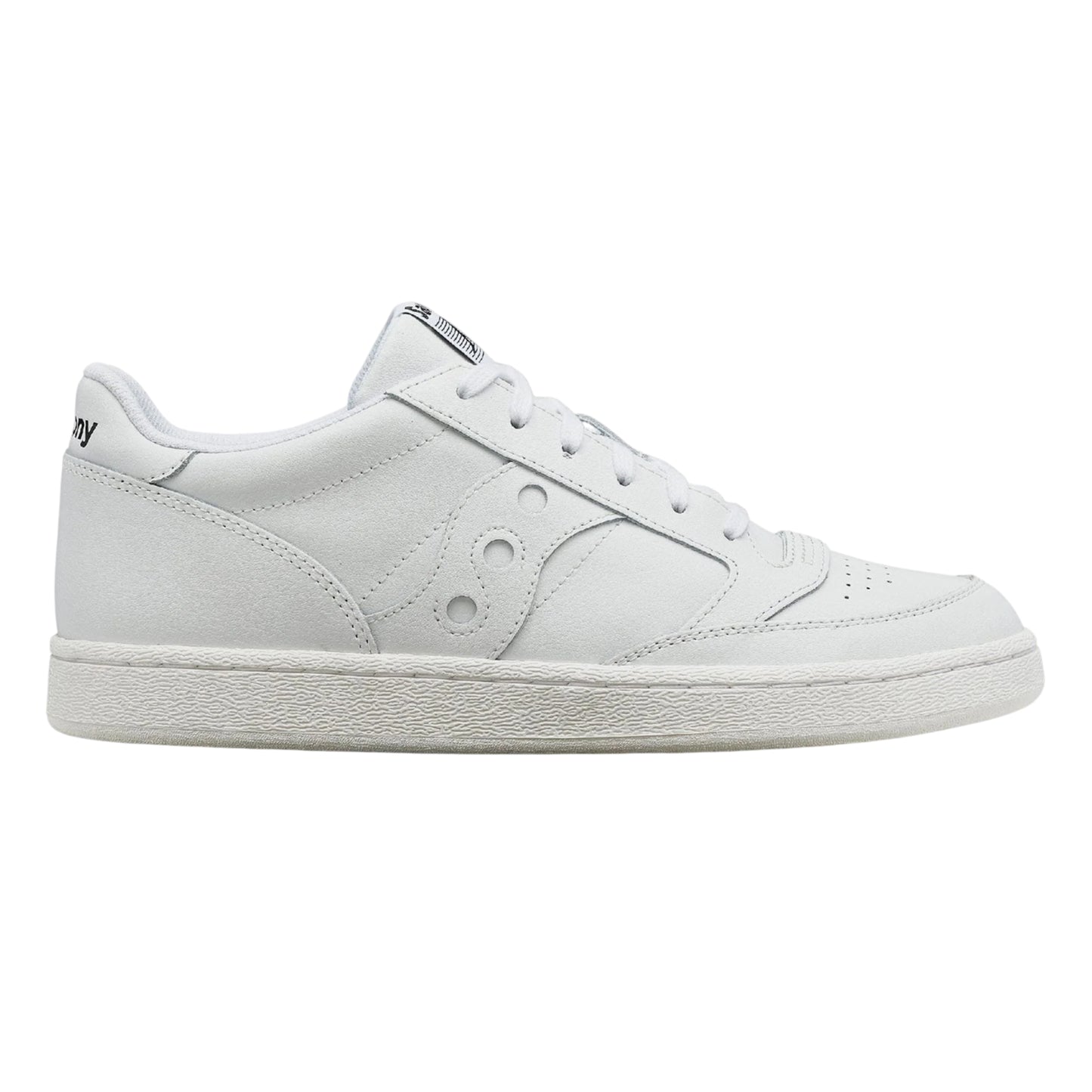 White - Side - Saucony Mens Jazz Leather Court Trainers