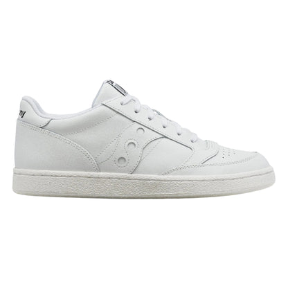 White - Side - Saucony Mens Jazz Leather Court Trainers
