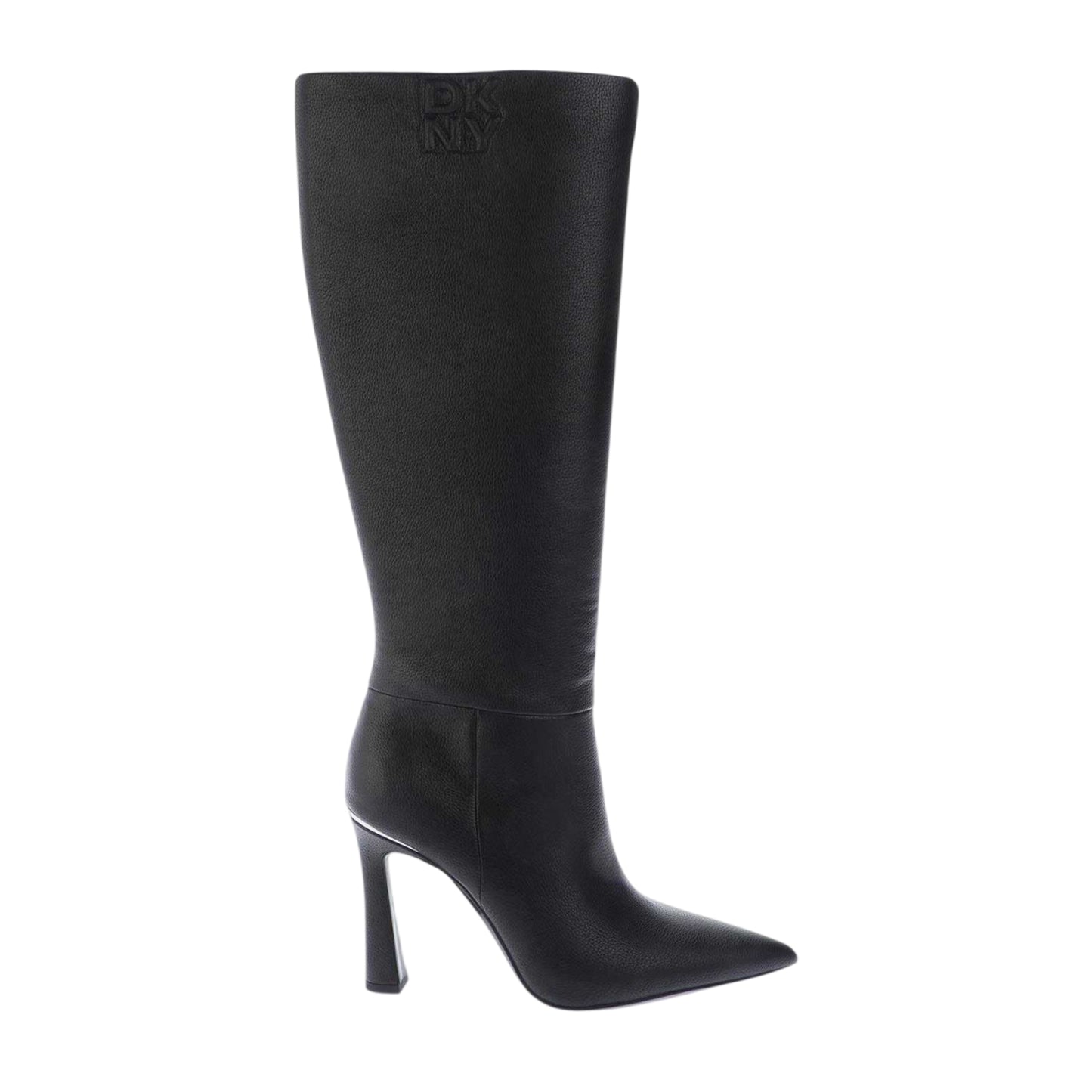 Black - Front - DKNY Womens-Ladies Carmel Faux Leather Knee-High Boots