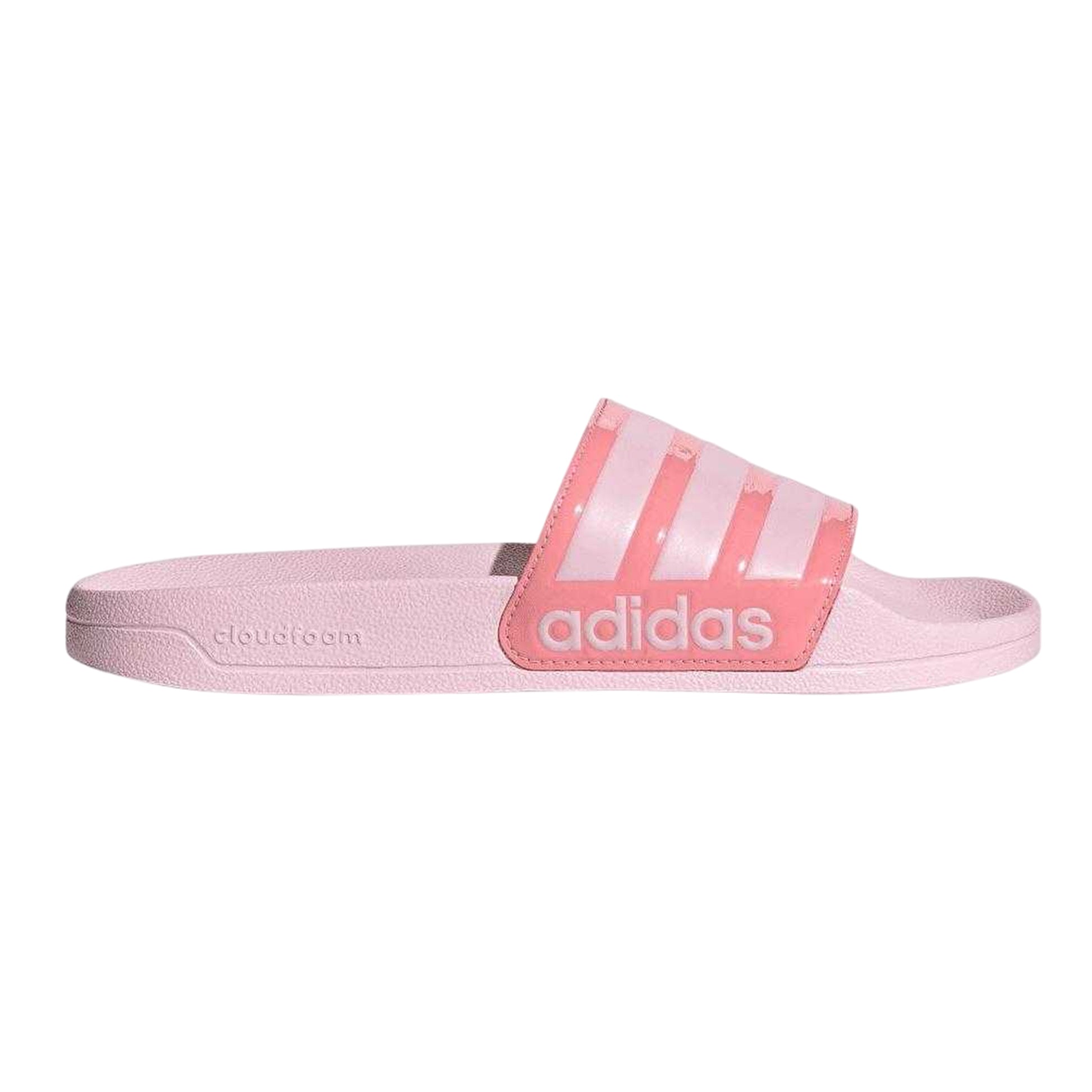 Pink - Side - Adidas Womens-Ladies Adilette Shower Sliders