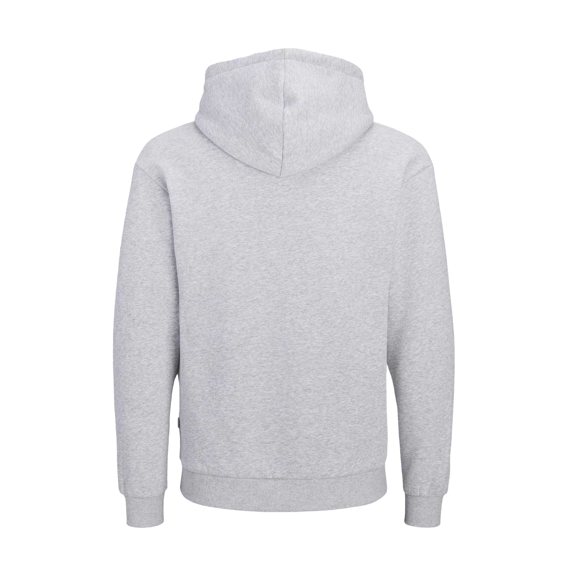 Grey - Back - Jack And Jones Mens Bradley Plus Hoodie