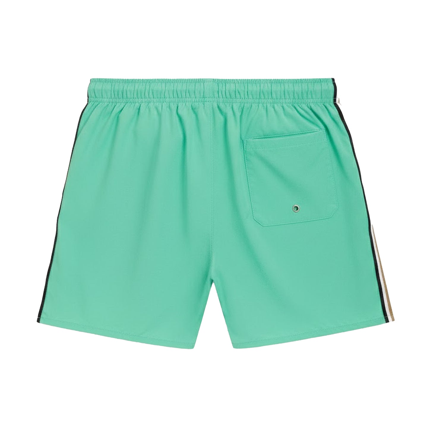 Green - Back - Boss Mens Iconic Logo Swim Shorts