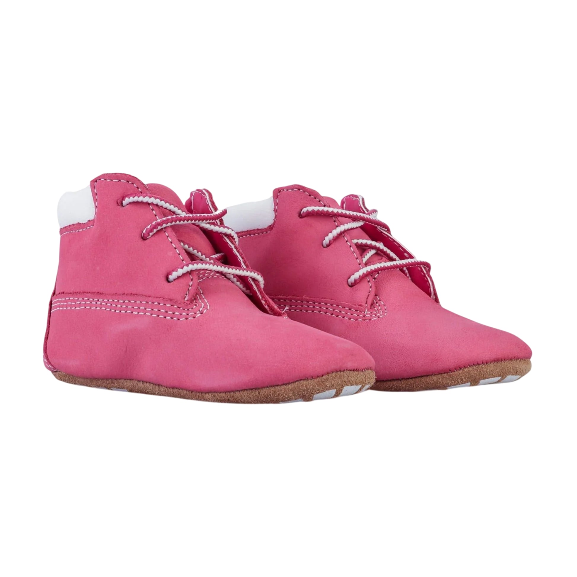 Pink - Back - Timberland Baby Infants Leather Ankle Boots  Set