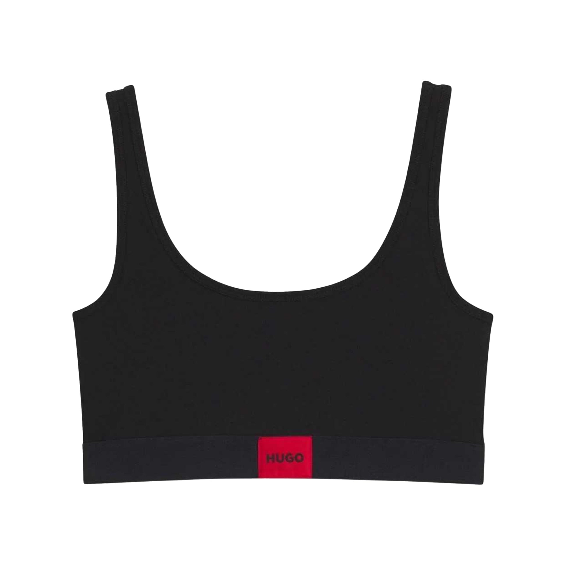 Black - Front - Hugo Womens-Ladies Red Label Logo Bralette