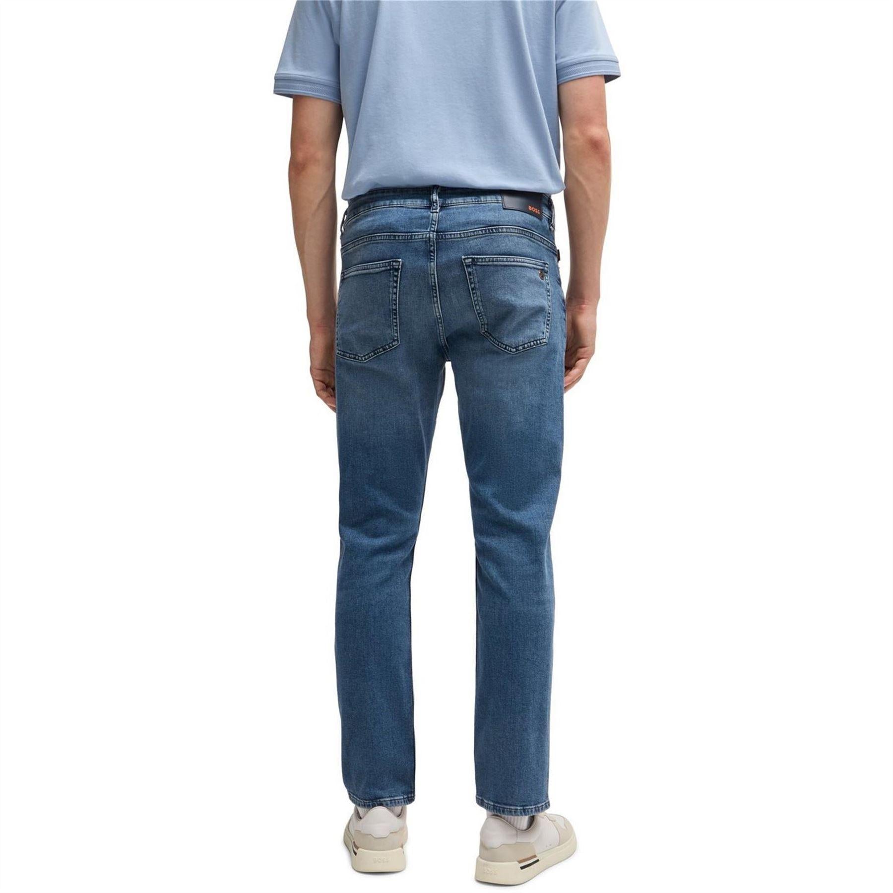 Blue - Lifestyle - Boss Mens Delaware BC-L-C Slim Leg Jeans