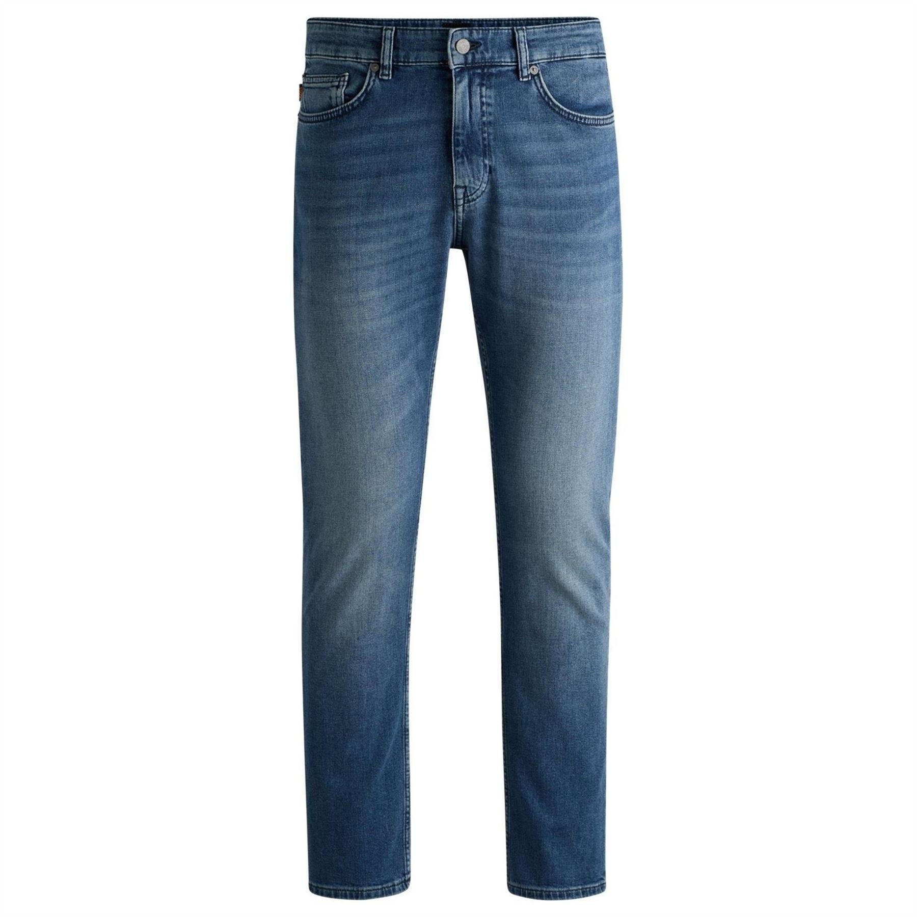 Blue - Pack Shot - Boss Mens Delaware BC-L-C Slim Leg Jeans