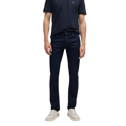 Navy - Side - Boss Mens Delaware BC-L-C Slim Leg Jeans