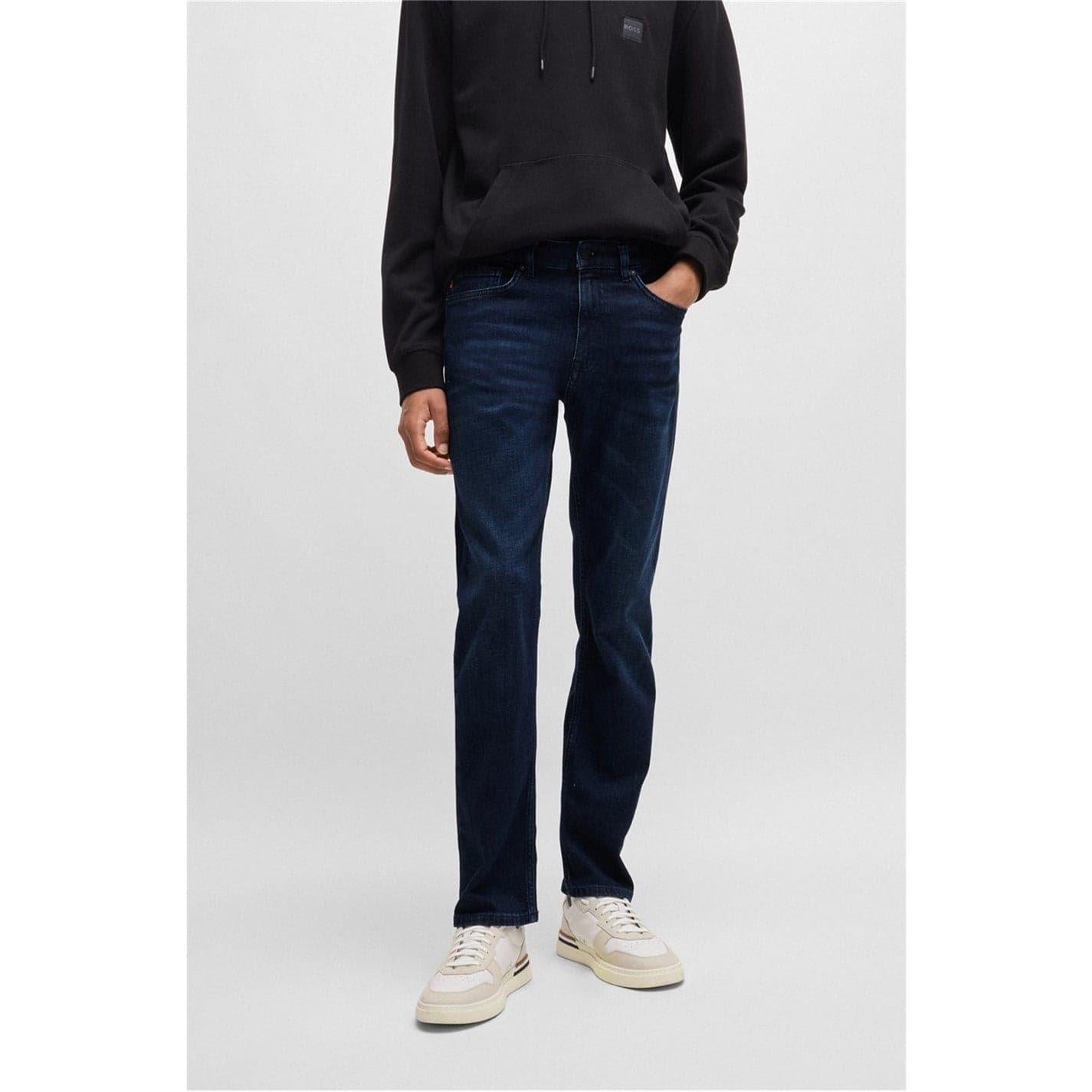 Dark Blue - Front - Boss Mens Delaware BC-L-C Slim Leg Jeans