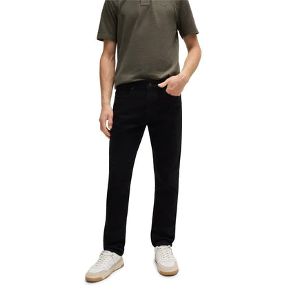 Black - Front - Boss Mens Delaware BC-L-C Slim Leg Jeans
