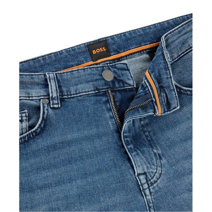 Blue - Front - Boss Mens Delaware BC-L-C Slim Leg Jeans