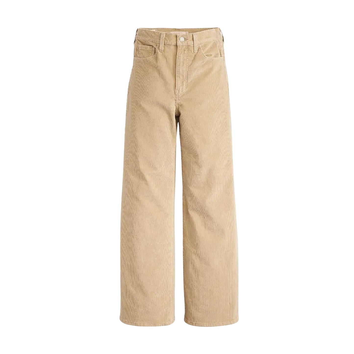 Beige - Front - Levis Womens-Ladies Ribcage Wide Leg Trousers