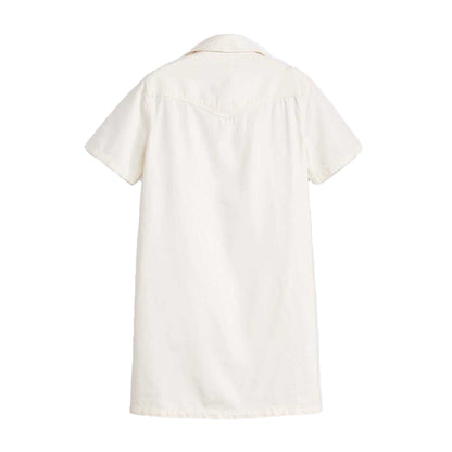 White - Back - Levis Womens-Ladies Louisa Denim Dress