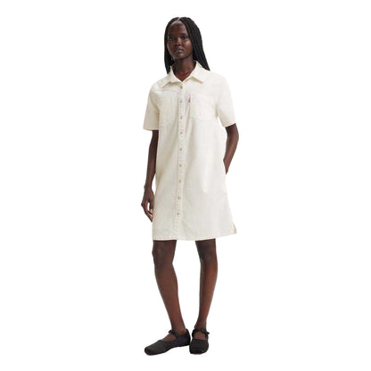 White - Lifestyle - Levis Womens-Ladies Louisa Denim Dress