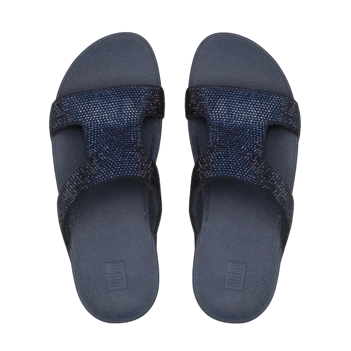 Navy - Side - Fit Flop Womens-Ladies Marli Sliders