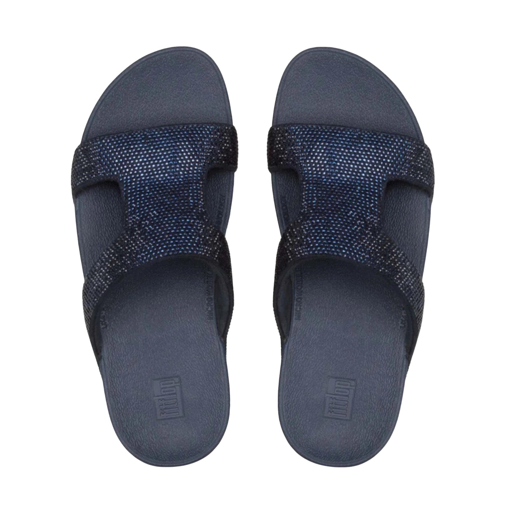 Navy - Side - Fit Flop Womens-Ladies Marli Sliders