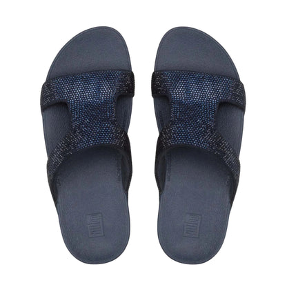 Navy - Side - Fit Flop Womens-Ladies Marli Sliders