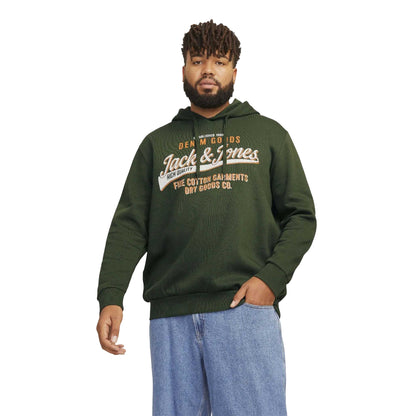 Green - Side - Jack And Jones Mens Logo Hoodie