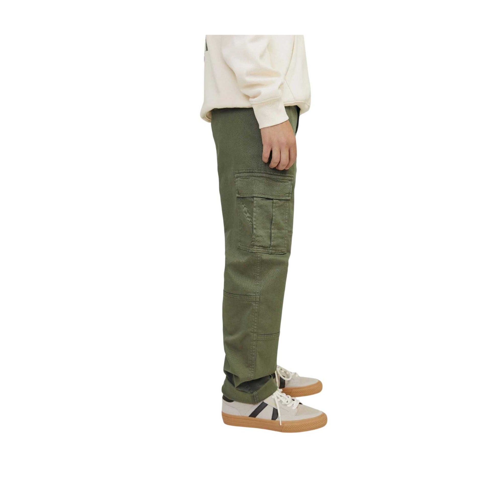 Green - Side - Jack And Jones Boys Kane Harlow Cargo Trousers