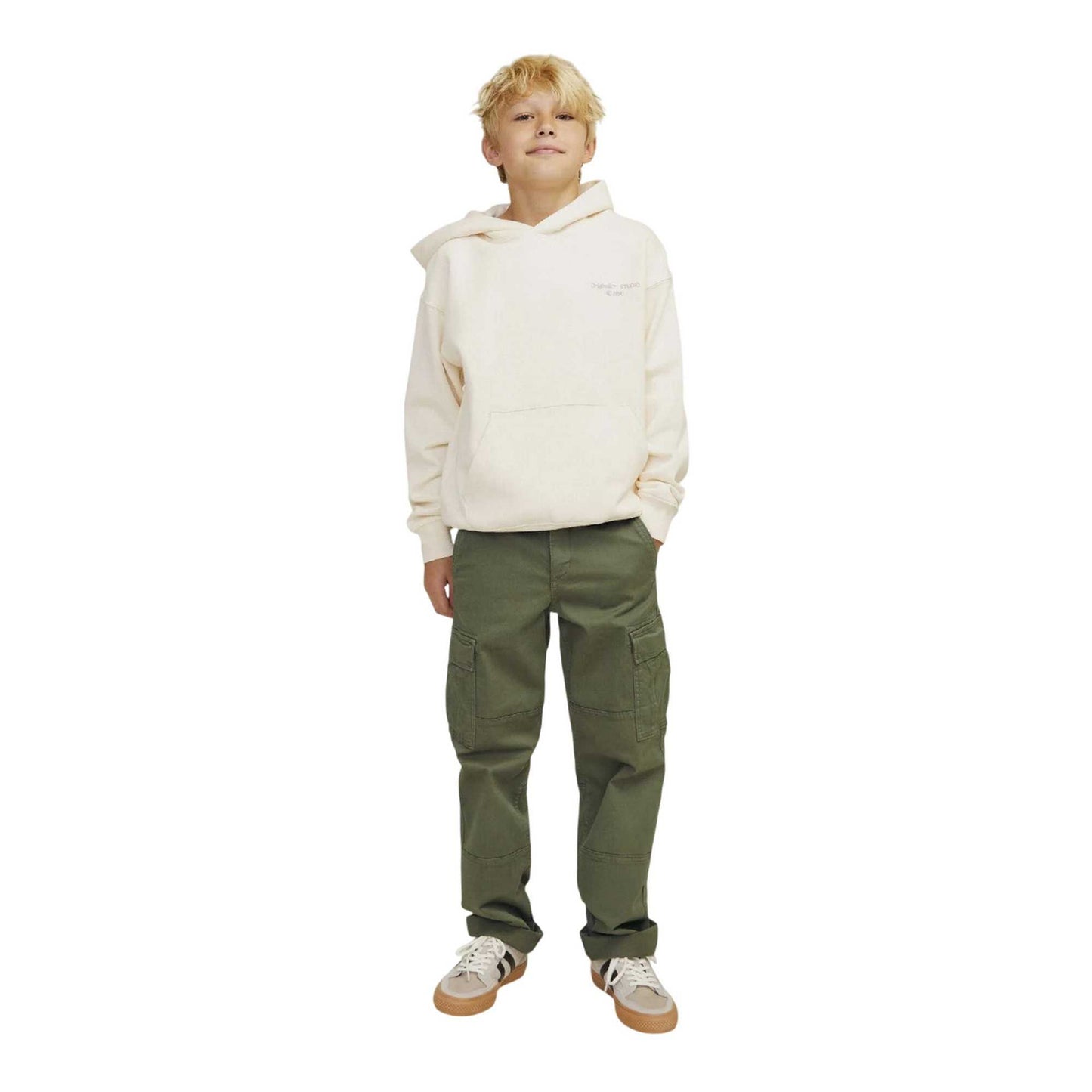 Green - Lifestyle - Jack And Jones Boys Kane Harlow Cargo Trousers