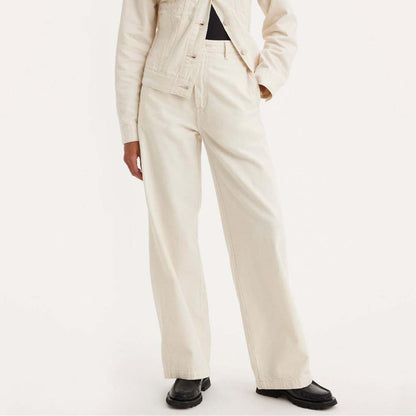 Cream - Back - Levis Womens-Ladies Wellthread Soft Trousers