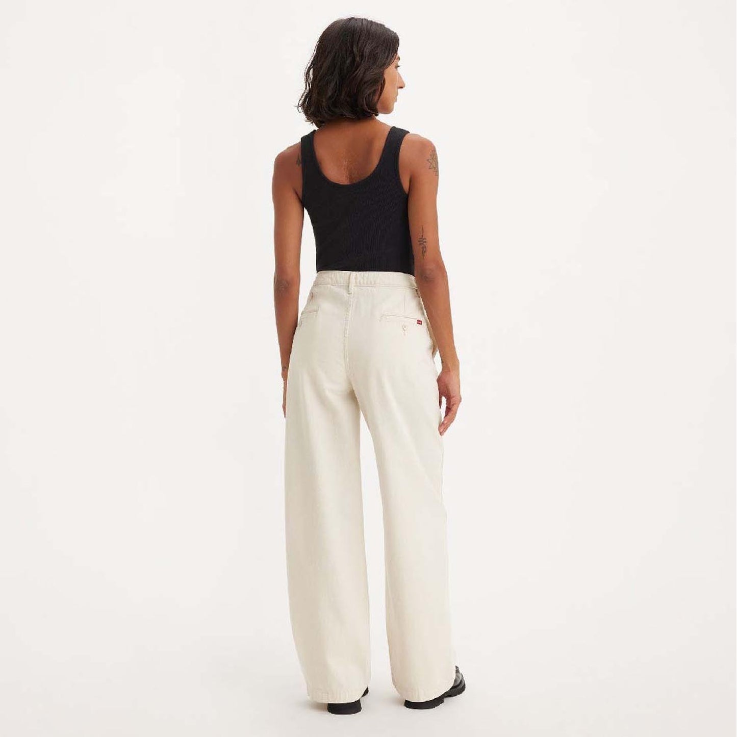 Cream - Side - Levis Womens-Ladies Wellthread Soft Trousers
